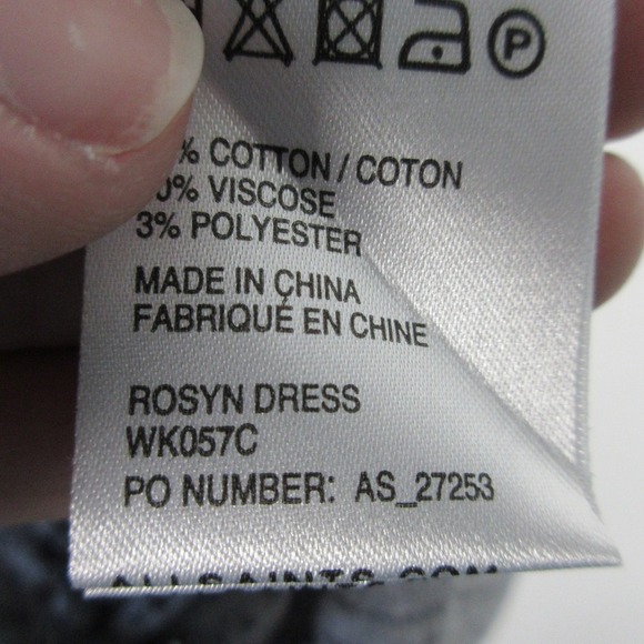 AllSaints Knit Midi Dress 10 Gray Open Weave Cotton Viscose Summer Party 142 - Picture 4 of 12